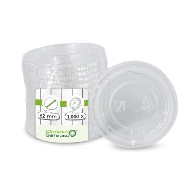 Coperchi rPET Ø 62 mm, trasparente