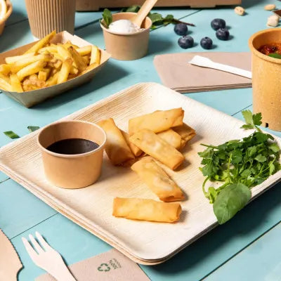 Piatti_di_foglie_di_palma_finger_food_asporto_domicilio_Ristorazione_Forniture_Monouso_Eco_Bio_Biodegradabile_Packaging_Consumabili