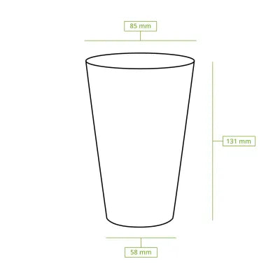 14 oz, Ø 85 mm Coppette riutilizzabile in PP, trasparente monouso forniture ingrosso take away asporto catering pizzerie paninerie