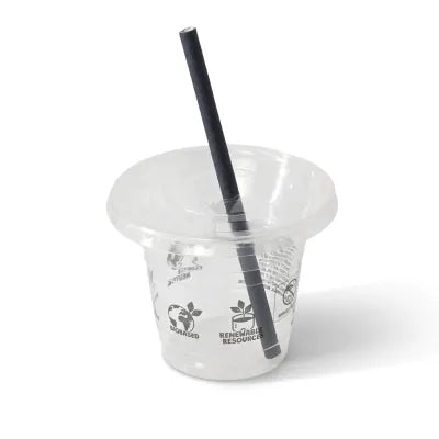 15 cm, Ø 0,7 cm Cannucce da cocktail in carta, nere asporto domicilio take away