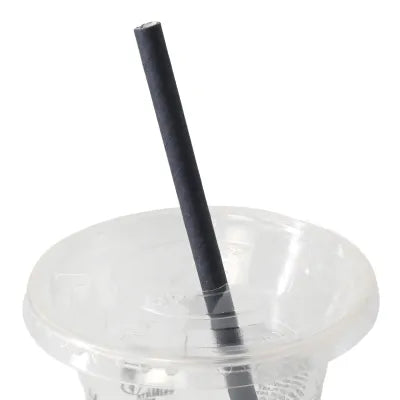 15 cm, Ø 0,7 cm Cannucce da cocktail in carta, nere asporto domicilio take away forniture