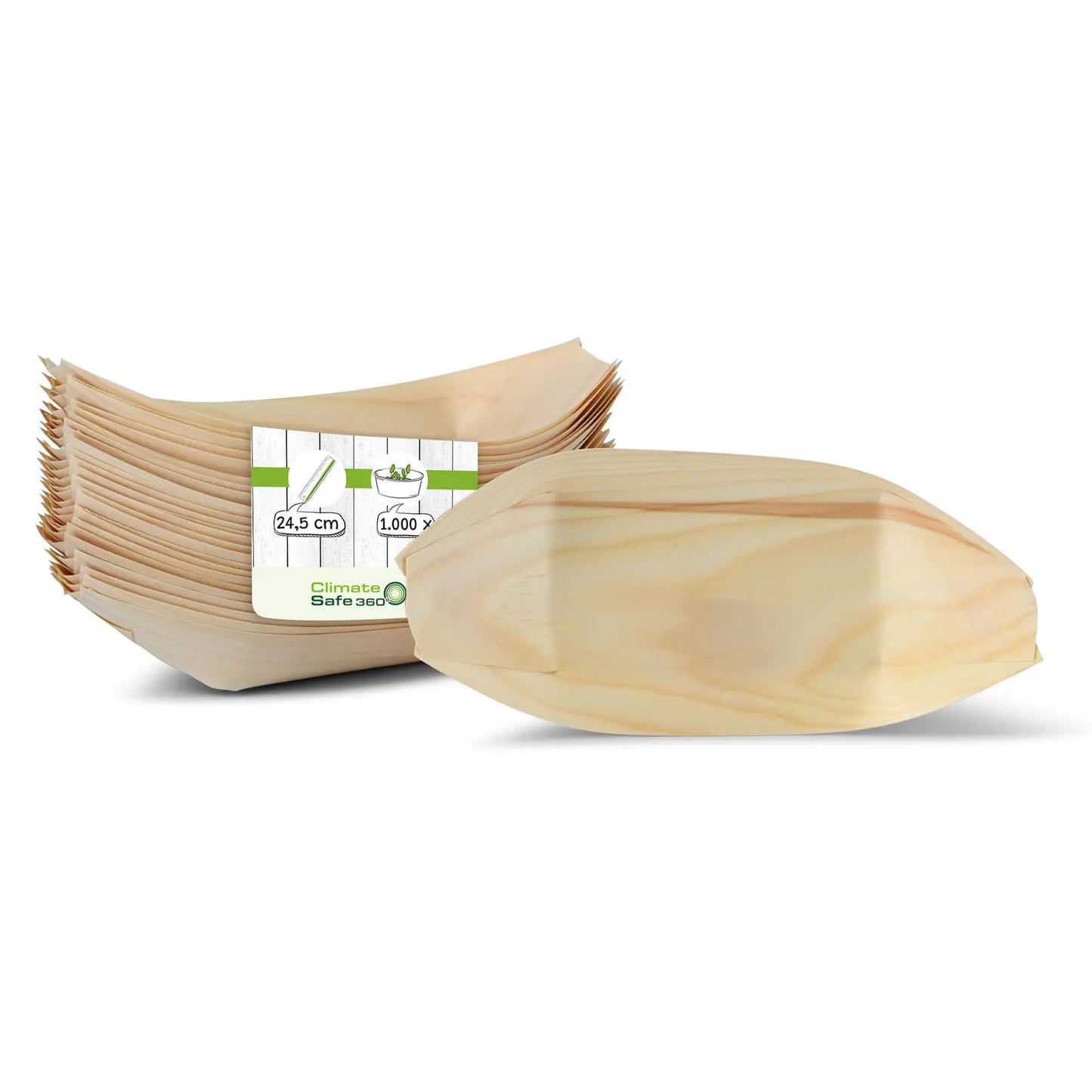 Barche in legno 24,5 cm asporto domicilio Ristorazione Forniture Monouso Eco Bio Biodegradabile Packaging Consumabili Ecologico Ingrosso fornitore forniture Take away 1
