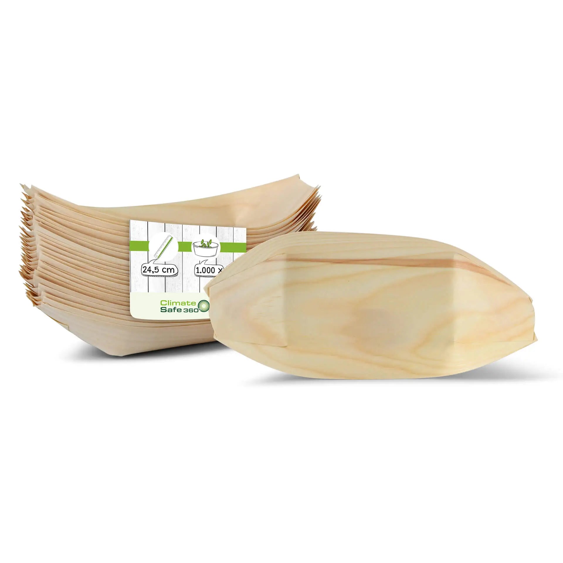 Barche in legno 24,5 cm asporto domicilio Ristorazione Forniture Monouso Eco Bio Biodegradabile Packaging Consumabili Ecologico Ingrosso fornitore forniture Take away 1
