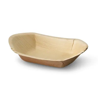 Barchetta in foglia di palma asporto domicilio Ristorazione Forniture Monouso Eco Bio Biodegradabile Packaging Consumabili Ecologico Ingrosso fornitore forniture