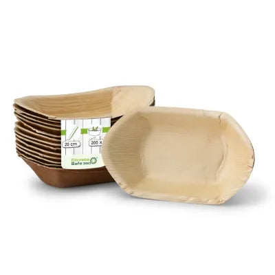 Barchetta in foglia di palma asporto domicilio Ristorazione Forniture Monouso Eco Bio Biodegradabile Packaging Consumabili Ecologico Ingrosso fornitore forniture Take away