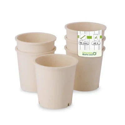 Bicchieri riutilizzabili "BioYep" 400 ml, Ø 95 mm, anacardi/bianco crema