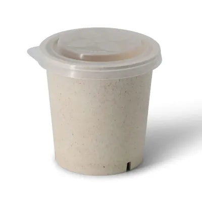 Bicchieri riutilizzabili "BioYep" 400 ml, Ø 95 mm, anacardi/bianco crema biodegradabili monouso asporto domicilio biodegradabile  compostabile