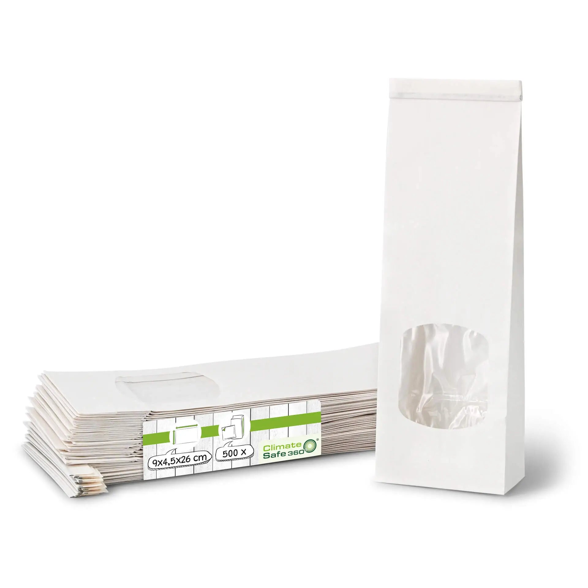 Borse con fondo bloccato w. finestra S asporto domicilio Ristorazione Forniture Monouso Eco Bio Biodegradabile Packaging Consumabili Ecologico Ingrosso fornitore forniture Take away 1
