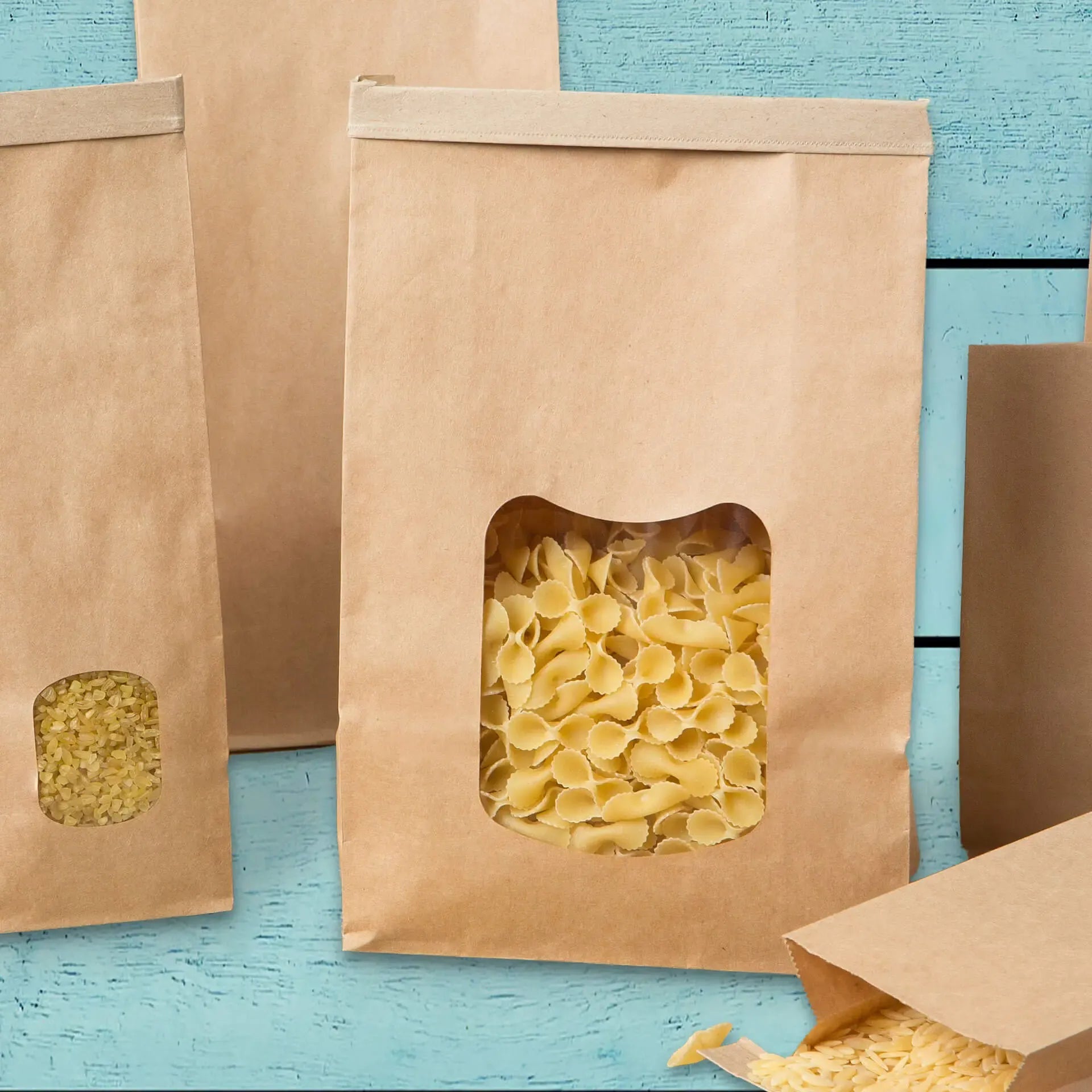Borse con fondo quadro con finestra L asporto domicilio Ristorazione Forniture Monouso Eco Bio Biodegradabile Packaging Consumabili Ecologico Ingrosso fornitore forniture Take away 7
