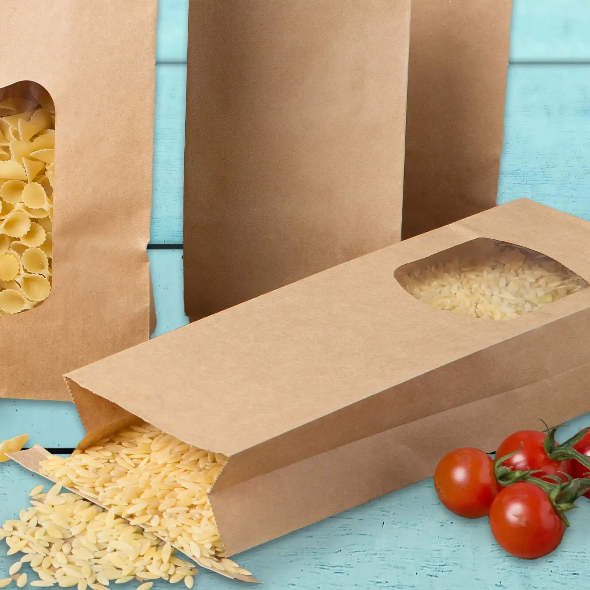 Borse con fondo quadro con finestra S, 9 x 4,5 x 27,5 cm asporto domicilio Ristorazione Forniture Monouso Eco Bio Biodegradabile Packaging Consumabili Ecologico Ingrosso fornitore forniture Take away 6
