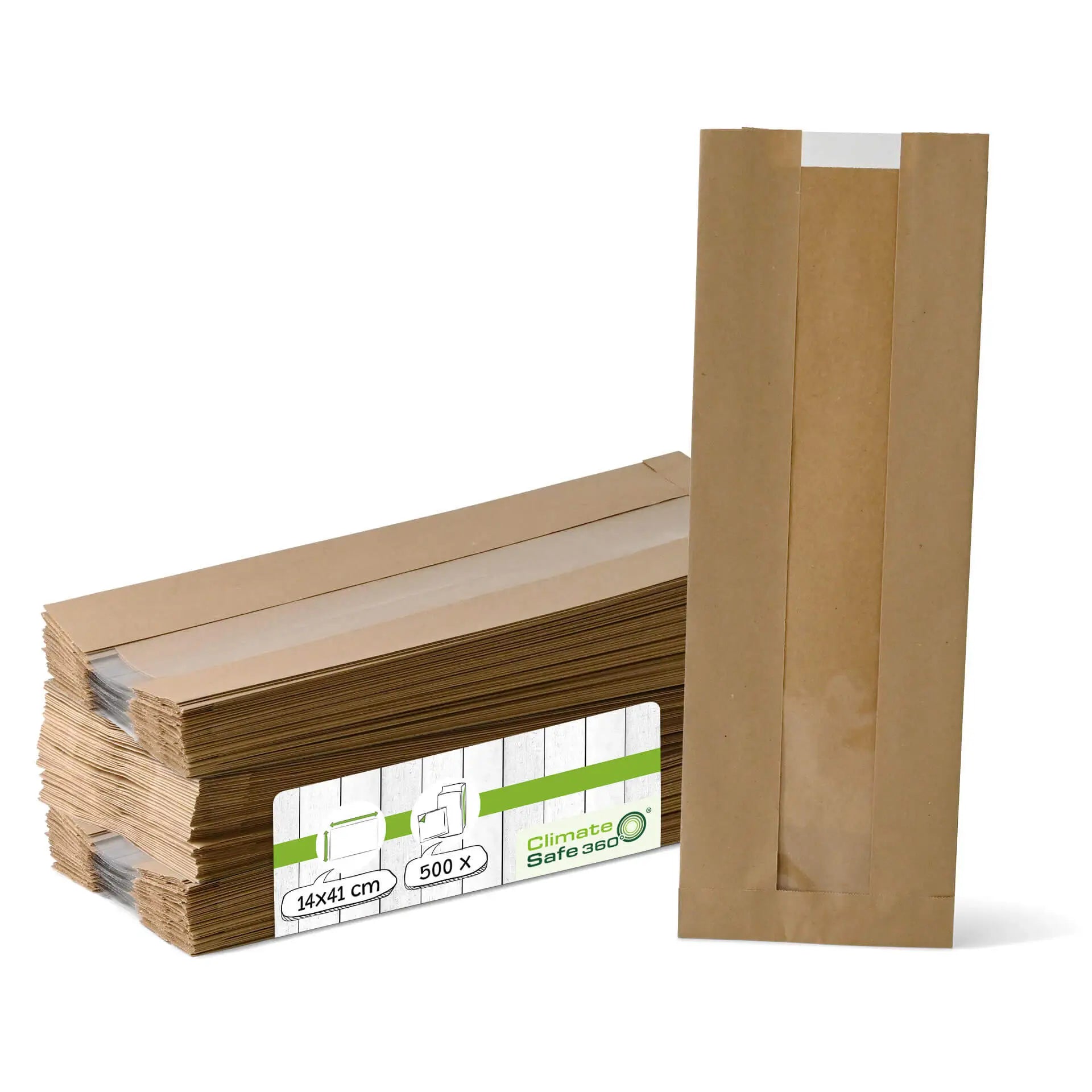 Borse finestra in carta-striscia M, 14 + 7 x 41 cm asporto domicilio Ristorazione Forniture Monouso Eco Bio Biodegradabile Packaging Consumabili Ecologico Ingrosso fornitore forniture Take away 1
