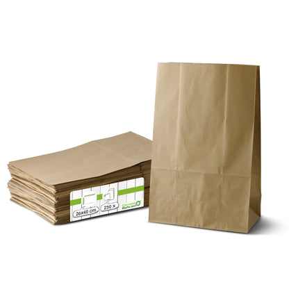 Borse per la spesa L 26 x 14 x 40 cm, kraft asporto domicilio Ristorazione Forniture Monouso Eco Bio Biodegradabile Packaging Consumabili Ecologico Ingrosso fornitore forniture Take away 1
