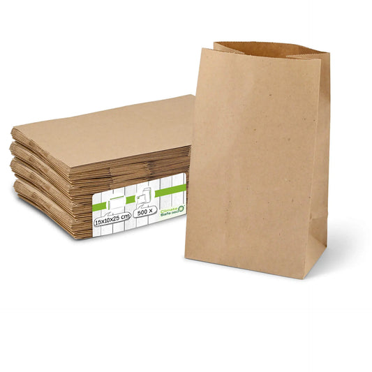 Buste con fondo quadro L, 15 x 10 x 25 cm asporto domicilio Ristorazione Forniture Monouso Eco Bio Biodegradabile Packaging Consumabili Ecologico Ingrosso fornitore forniture Take away 1
