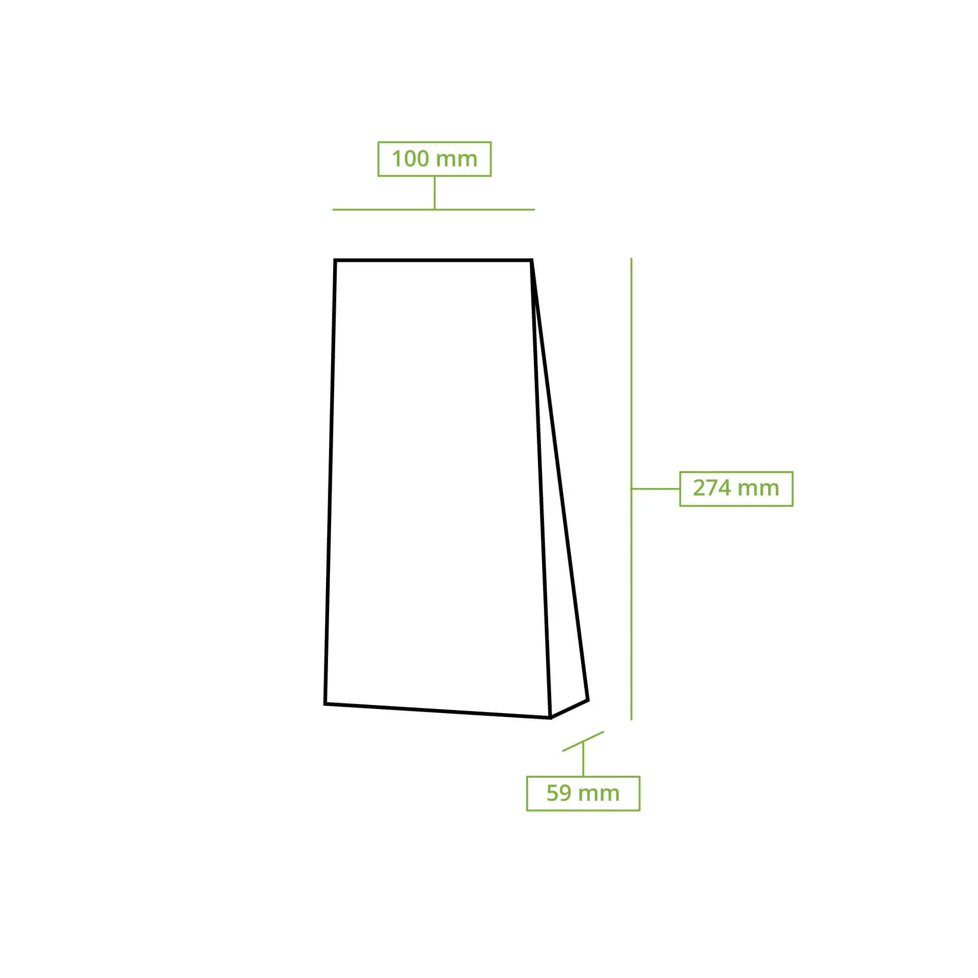 Buste con fondo quadro M, 10 x 6 x 27,5 cm asporto domicilio Ristorazione Forniture Monouso Eco Bio Biodegradabile Packaging Consumabili Ecologico Ingrosso fornitore forniture Take away 8
