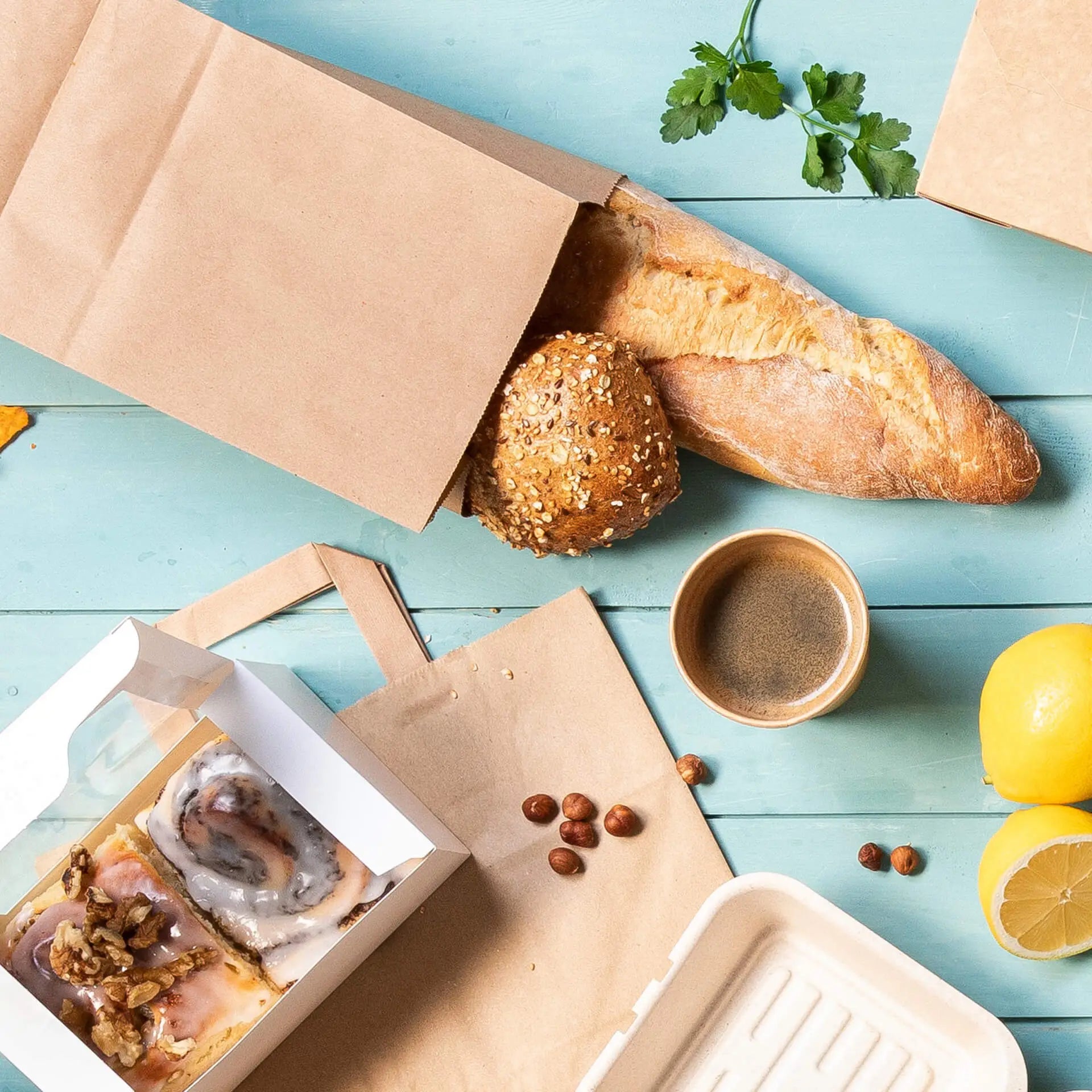 Buste con fondo quadro XL, 20 x 11 x 44,5 cm asporto domicilio Ristorazione Forniture Monouso Eco Bio Biodegradabile Packaging Consumabili Ecologico Ingrosso fornitore forniture Take away 3
