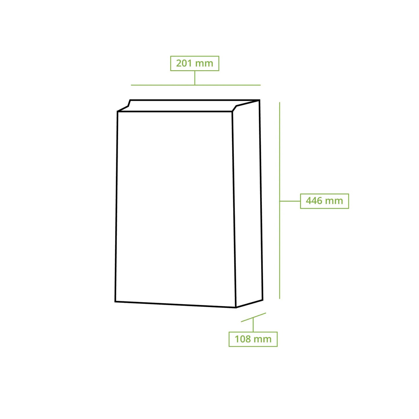 Buste con fondo quadro XL, 20 x 11 x 44,5 cm asporto domicilio Ristorazione Forniture Monouso Eco Bio Biodegradabile Packaging Consumabili Ecologico Ingrosso fornitore forniture Take away 4
