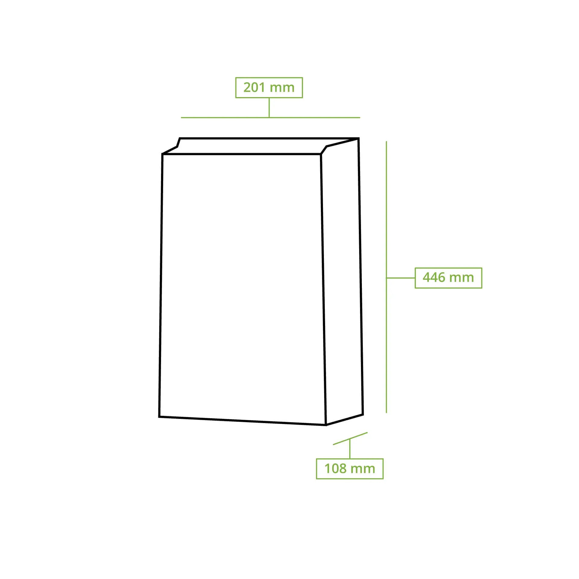 Buste con fondo quadro XL, 20 x 11 x 44,5 cm asporto domicilio Ristorazione Forniture Monouso Eco Bio Biodegradabile Packaging Consumabili Ecologico Ingrosso fornitore forniture Take away 4
