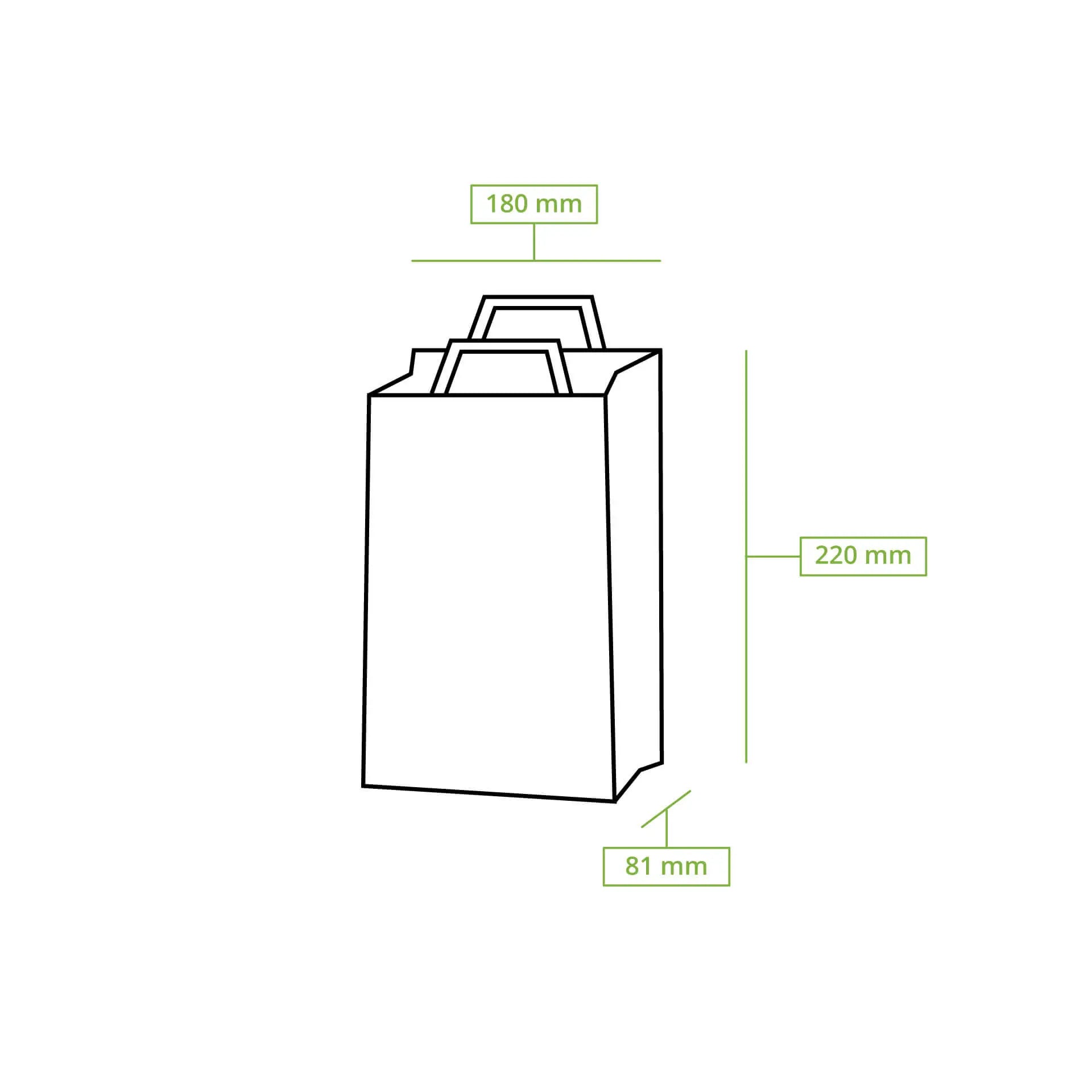 Buste per carta riciclata S, 18 x 8 x 22 cm, marrone asporto domicilio Ristorazione Forniture Monouso Eco Bio Biodegradabile Packaging Consumabili Ecologico Ingrosso fornitore forniture Take away 8
