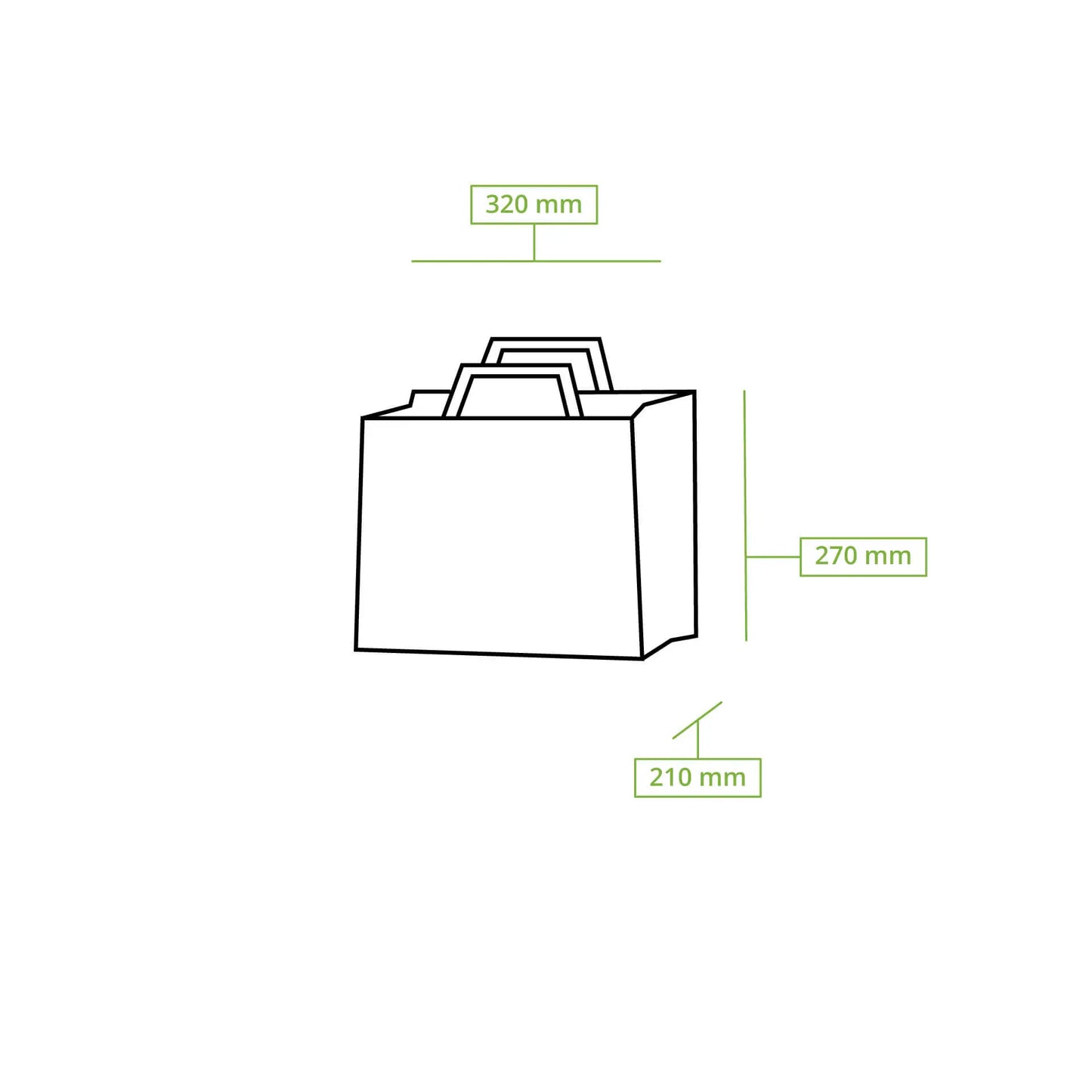 Buste per carta riciclata XXL, 32 x 21 x 27 cm, marrone asporto domicilio Ristorazione Forniture Monouso Eco Bio Biodegradabile Packaging Consumabili Ecologico Ingrosso fornitore forniture Take away 8
