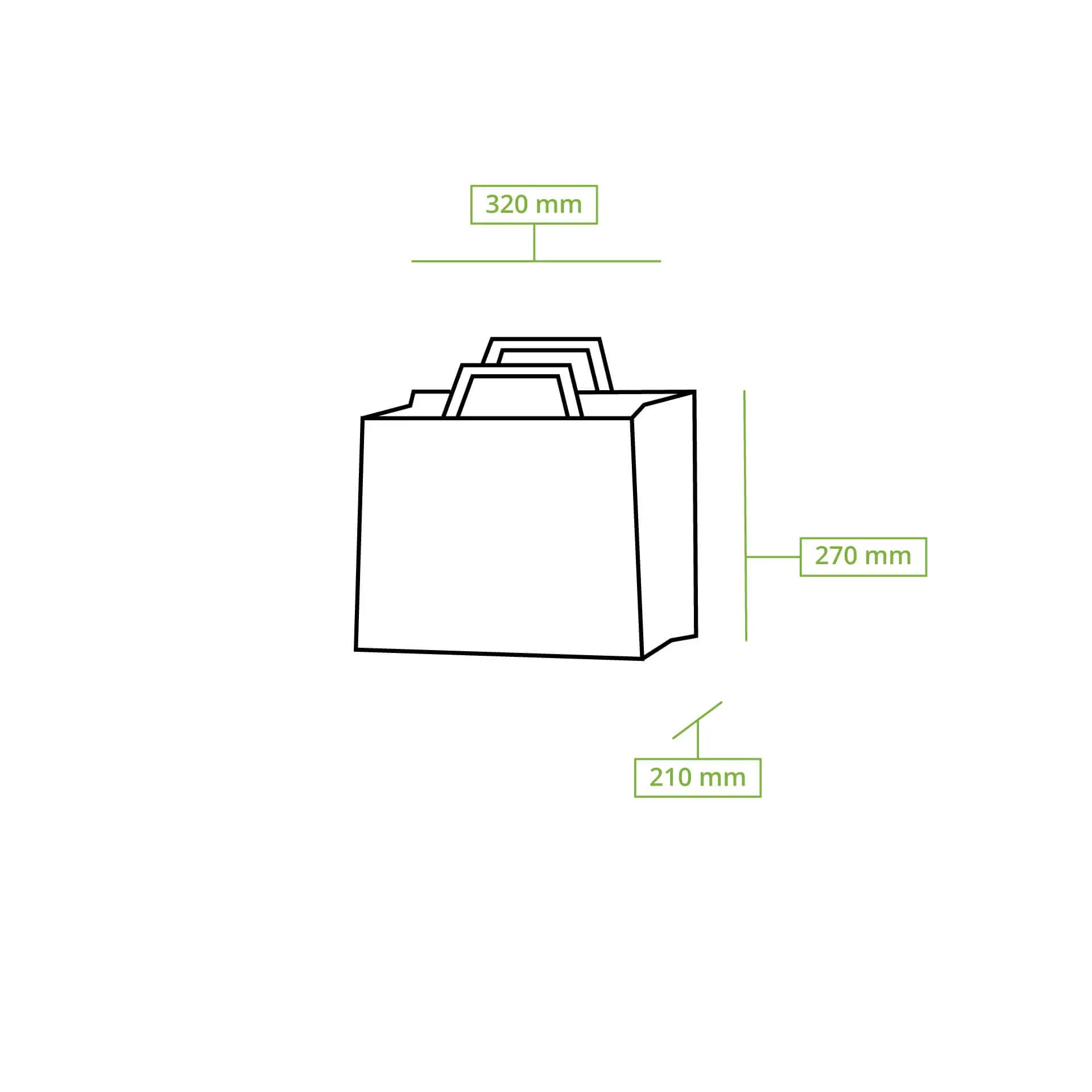 Buste per carta riciclata XXL, 32 x 21 x 27 cm, marrone asporto domicilio Ristorazione Forniture Monouso Eco Bio Biodegradabile Packaging Consumabili Ecologico Ingrosso fornitore forniture Take away 8
