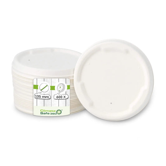 Canna da zucchero Coperchi Ø 135 mm, bianco, rotondo asporto domicilio Ristorazione Forniture Monouso Eco Bio Biodegradabile Packaging Consumabili Ecologico Ingrosso fornitore forniture Take away 1
