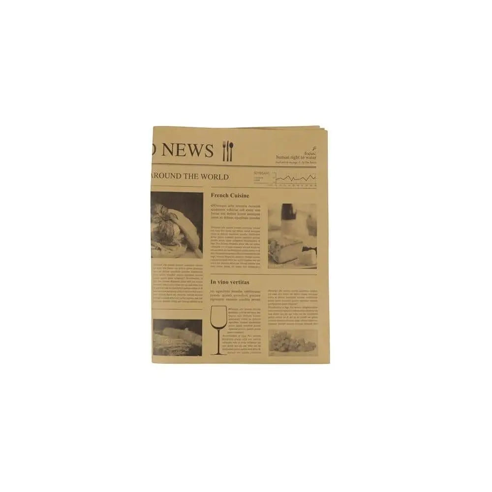 Carta resistente ai grassi 50 x 37,5 cm, aspetto carta da giornale, kraft asporto domicilio Ristorazione Forniture Monouso Eco Bio Biodegradabile Packaging Consumabili Ecologico Ingrosso fornitore forniture Take away 5
