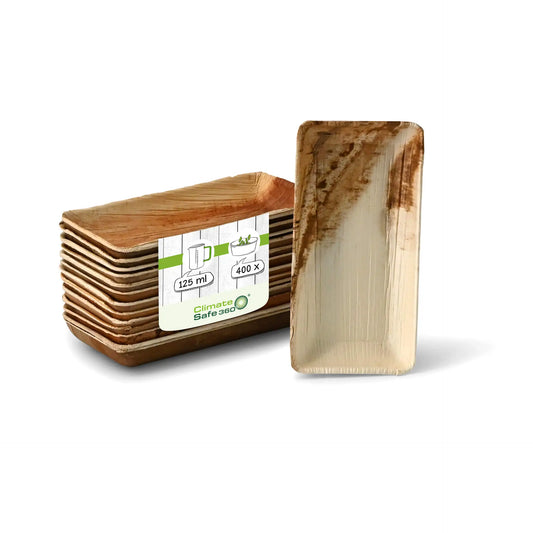Ciotola di foglia di palma "BioYep" 125 ml, rettangolare asporto domicilio Ristorazione Forniture Monouso Eco Bio Biodegradabile Packaging Consumabili Ecologico Ingrosso fornitore forniture Take away 1
