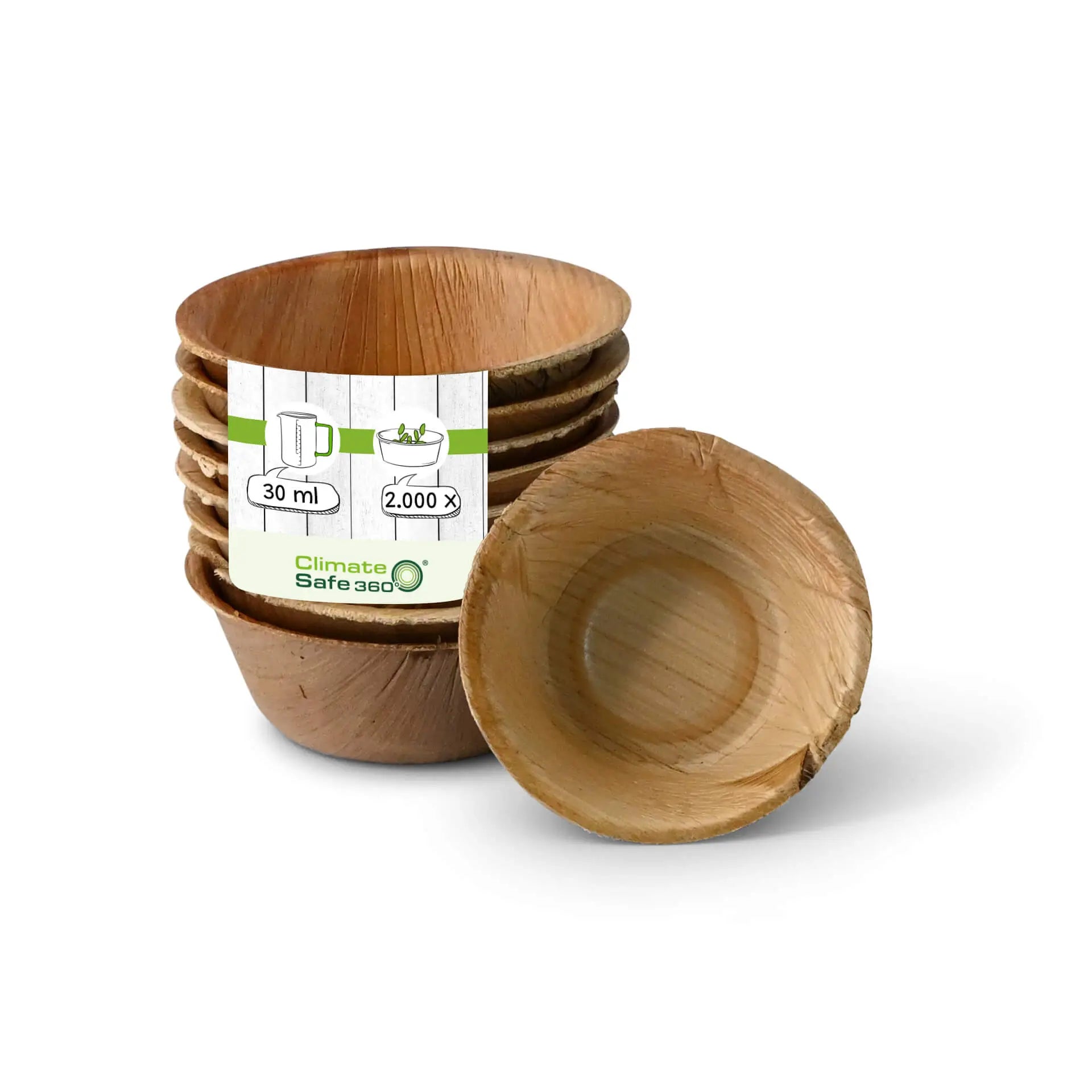 Ciotola di foglia di palma "BioYep" 30 ml, rotonda asporto domicilio Ristorazione Forniture Monouso Eco Bio Biodegradabile Packaging Consumabili Ecologico Ingrosso fornitore forniture Take away 1
