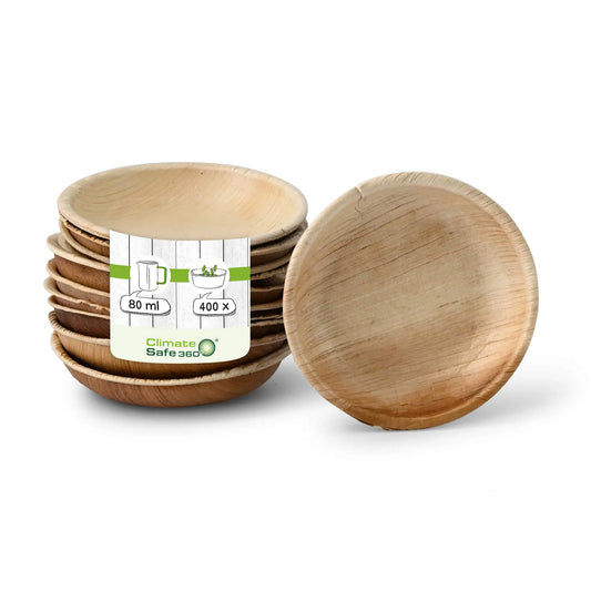 Ciotola di foglia di palma "BioYep" 80 ml, rotonda asporto domicilio Ristorazione Forniture Monouso Eco Bio Biodegradabile Packaging Consumabili Ecologico Ingrosso fornitore forniture Take away 1
