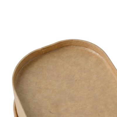 Ciotole di cartone 150 ml, 11 x 8 x 3,5 cm, kraft, rettangolare