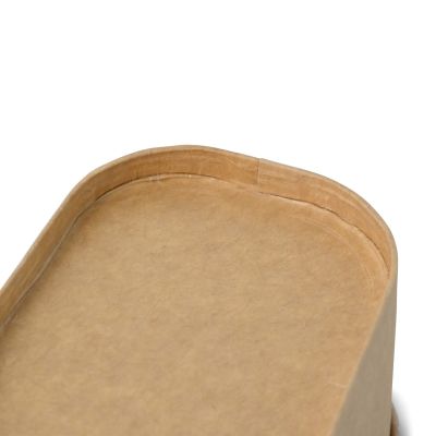 Ciotole di cartone 250 ml, 11 x 8 x 5 cm, kraft, rettangolare dettaglio