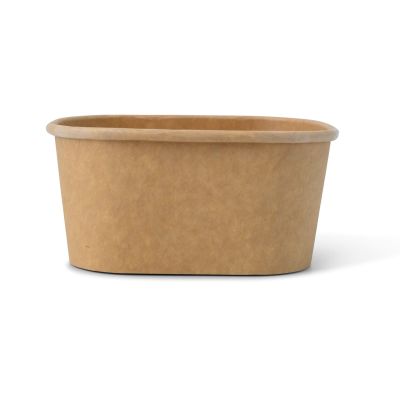Ciotole di cartone 250 ml, 11 x 8 x 5 cm, kraft, rettangolare domicilio