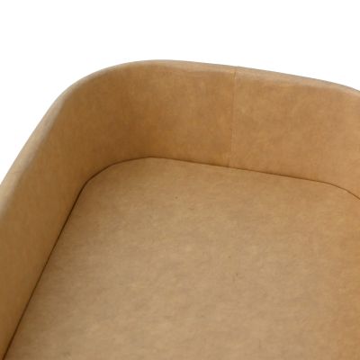 Ciotole di cartone 500 ml, 17,5 x 12,5 x 4 cm, marrone, rettangolare asporto domicilio