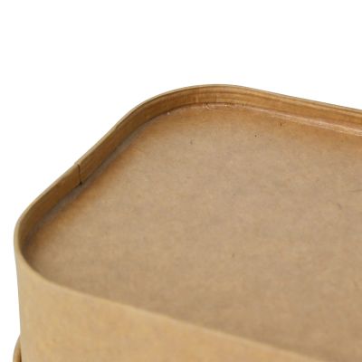 Ciotole di cartone 500 ml, 17,5 x 12,5 x 4 cm, marrone, rettangolare forniture take away