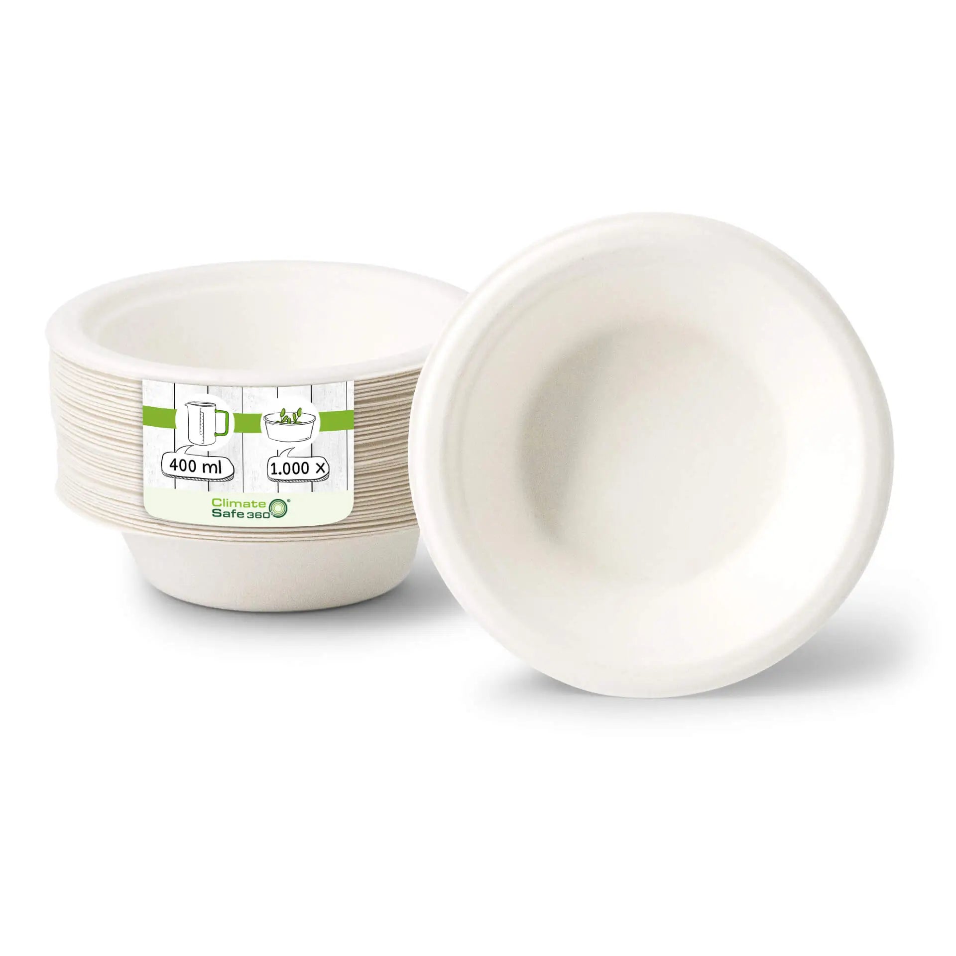 Ciotole in canna da zucchero 400 ml, rotonde asporto domicilio Ristorazione Forniture Monouso Eco Bio Biodegradabile Packaging Consumabili Ecologico Ingrosso fornitore forniture Take away 1
