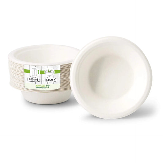 Ciotole in canna da zucchero 400 ml, rotonde asporto domicilio Ristorazione Forniture Monouso Eco Bio Biodegradabile Packaging Consumabili Ecologico Ingrosso fornitore forniture Take away 1
