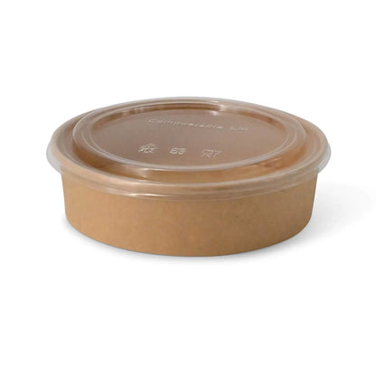 Ciotole in cartone premium 700 ml, Ø 185 mm, marrone, rotondo asporto domicilio Ristorazione Forniture Monouso Eco Bio Biodegradabile Packaging Consumabili Ecologico Ingrosso fornitore forniture Take away 6
