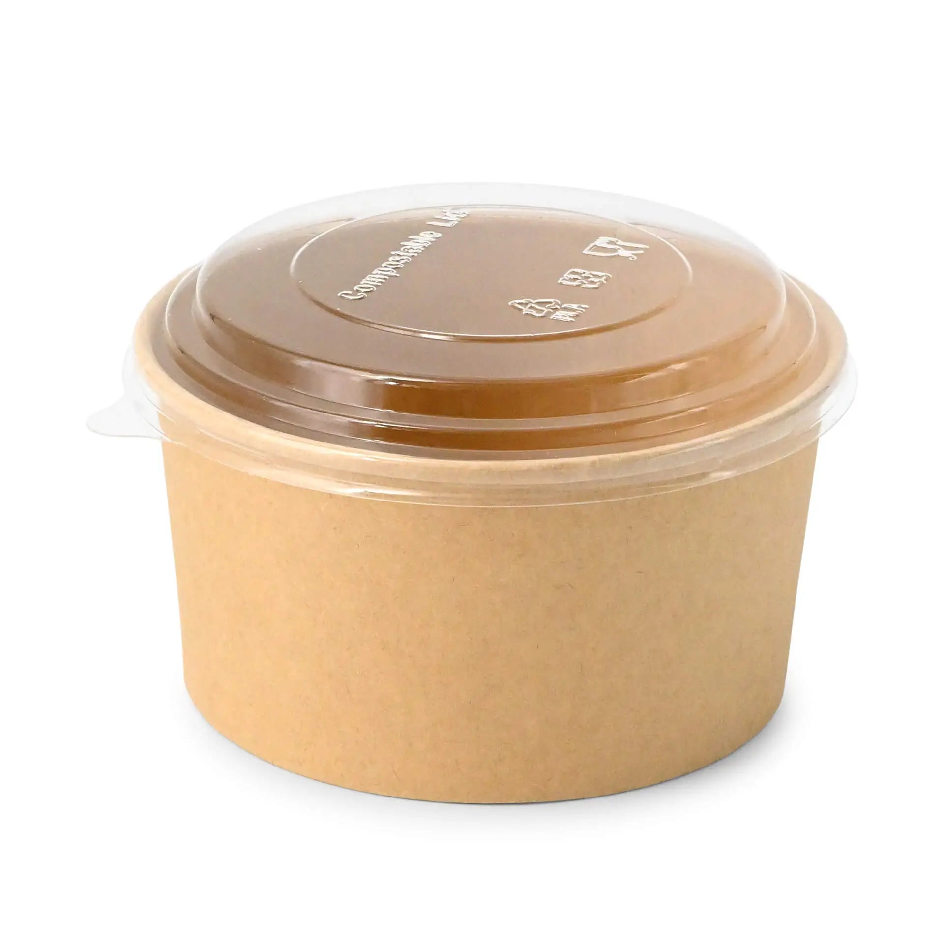 Ciotole in cartone premium 800 ml, Ø 150 mm, marrone, rotondo asporto domicilio Ristorazione Forniture Monouso Eco Bio Biodegradabile Packaging Consumabili Ecologico Ingrosso fornitore forniture Take away 3
