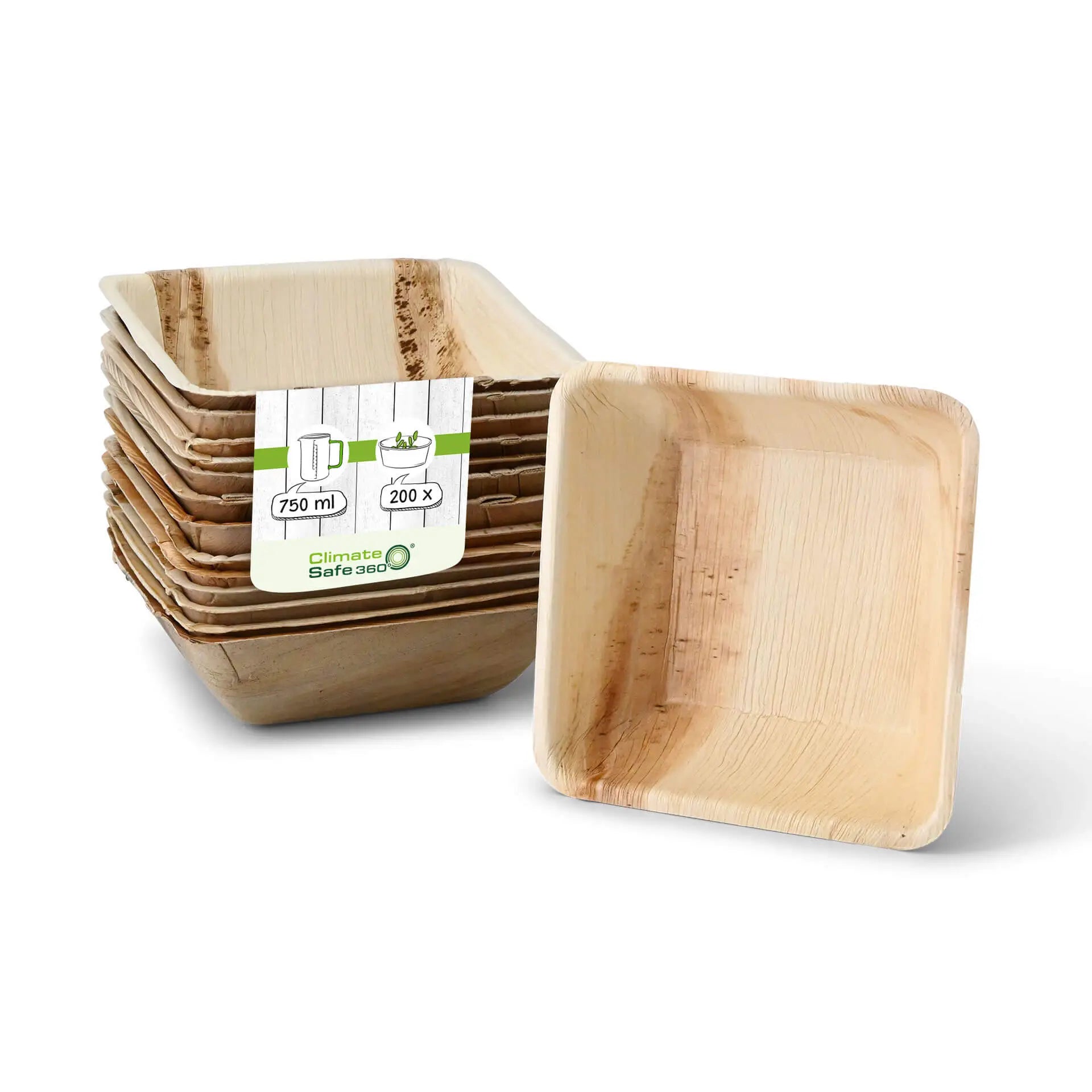 Ciotole in foglia di palma "BioYep" 750 ml, quadrate asporto domicilio Ristorazione Forniture Monouso Eco Bio Biodegradabile Packaging Consumabili Ecologico Ingrosso fornitore forniture Take away 1

