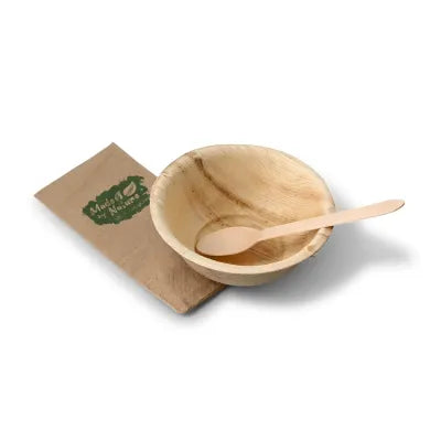 Ciotole in foglia di palma asporto domicilio Ristorazione Forniture Monouso Eco Bio Biodegradabile Packaging Consumabili Ecologico