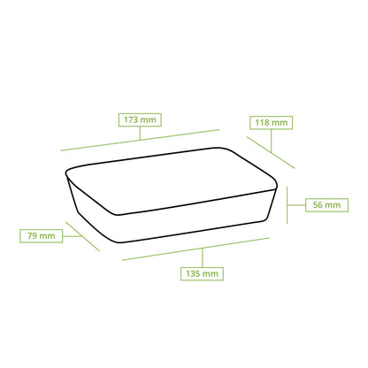 Ciotole per canna da zucchero 17 x 12 x 6 cm, 650 ml, rettangolare asporto domicilio Ristorazione Forniture Monouso Eco Bio Biodegradabile Packaging Consumabili Ecologico Ingrosso fornitore forniture Take away 7
