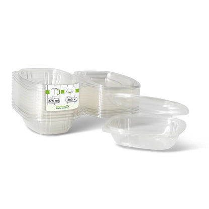 Ciotole per gastronomia in PLA 375 ml, coperchio pieghevole, rettangolare asporto domicilio Ristorazione Forniture Monouso Eco Bio Biodegradabile Packaging Consumabili Ecologico Ingrosso fornitore forniture Take away 1
