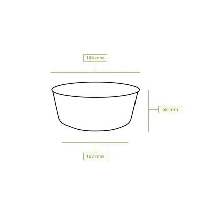 Ciotole riutilizzabili 1.000 ml, Ø 185 mm, colore grigio, asporto domicilio riutilizzabili riciclo take away monouso ingrosso forniture mensa cibo catering ristorazione