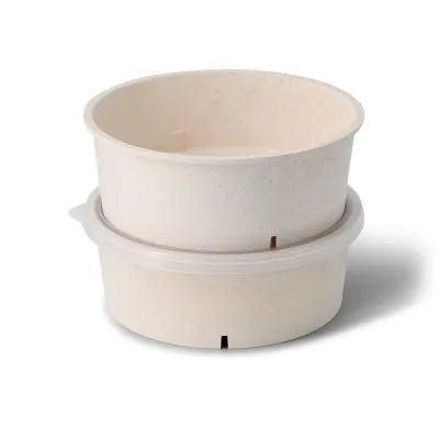 Ciotole riutilizzabili 1000 ml, Ø 185 mm, bianco crema asporto domicilio take away