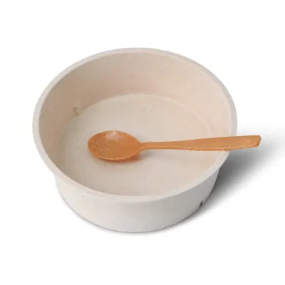 Ciotole riutilizzabili 1000 ml, Ø 185 mm, bianco crema asporto domicilio take away monouso biodegradabile riciclabile
