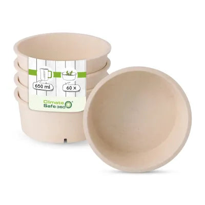 Ciotole riutilizzabili 650 ml, Ø 150 mm, bianco crema
