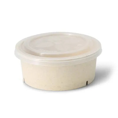 Ciotole riutilizzabili 650 ml, Ø 150 mm, bianco crema asporto domicilio