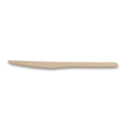 Coltelli in legno biodegradabili 16,5 cm asporto domicilio