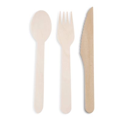 Coltelli in legno biodegradabili 16,5 cm asporto domicilio take away monouso street food forniture