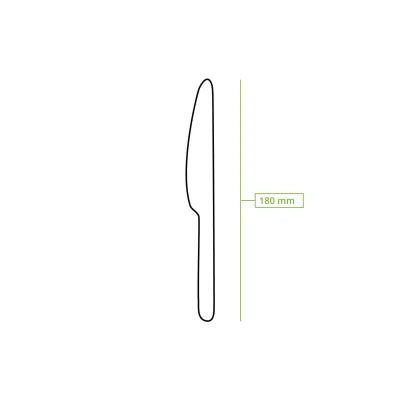 Coltelli riutilizzabili 18 cm, caramello/marrone monouso forniture take away asporto ristorazione